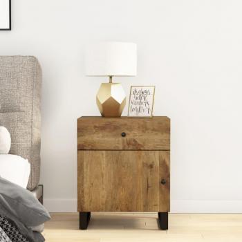 Vidaxl Nachttisch 50x33x60 cm aus Mango Massivholz und Holzwerkstoff