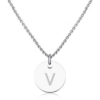 Pendentif Lettre Gravée Femme Argent