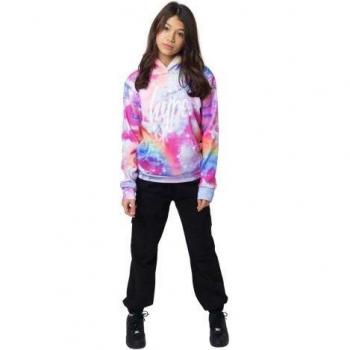 Girls' Black Rainbow Unicorn Sparkle Hoodie