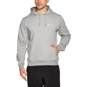 Nike X‑Large Dark Grey Heather/White Club Swoosh Hoodie for Men