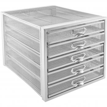 OSCO QuickSort 5 Drawer Metal Divider – Silver