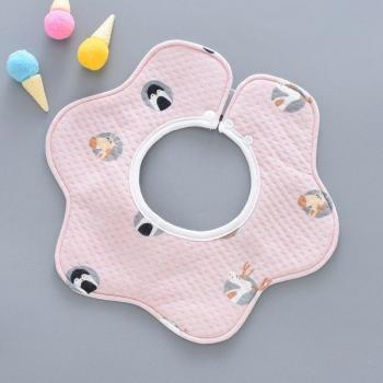 Paño de Eructos para Bebés con Diseño de Flores y Corazones