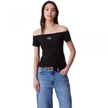 Calvin Klein Jeans Blusentop »MNGRM OFF SHLDR STRT« in Schwarz