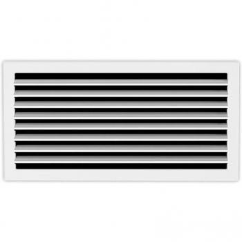 Rejilla de Retorno para HVAC: Lamas Horizontales Blancas 45°, 1000×100 mm