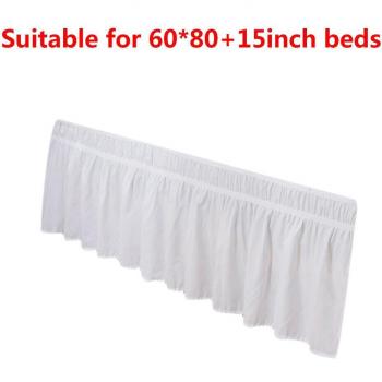 Modern White Bed Skirt with Elastic and Split Corners