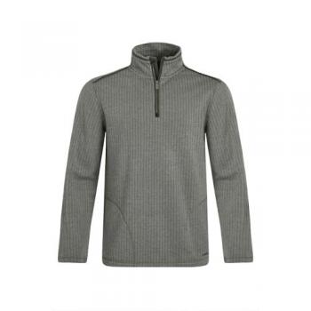 Weird Fish Men's Sterling Eco Herringbone Fleece 1/4 Zip Dark Olive