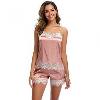 Pigiama Elegante SHEKINI 2 Pezzi in Raso con Coulisse