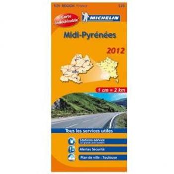 MICHELIN WEGENKAART 525 MIDI-PYRENEES 2012 (Regionale kaarten Michelin)