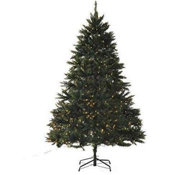 HOMCOM Sapin de Noël sapin artificiel Lumineux LED x 700 Blanc Chaud + Support Pied Ø 142 x 210H cm 2154 Branches Vert   Aosom France
