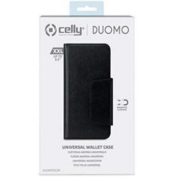 Celly Duomo XXL coque de protection pour téléphones portables 16,5 cm (6.5) Folio porte carte Noir Toutes marques