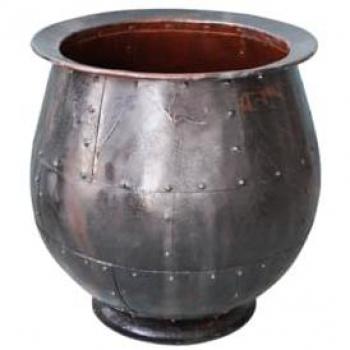 Metallblumentopf Romimex – Schwarz, 63 x 64 x 63 cm
