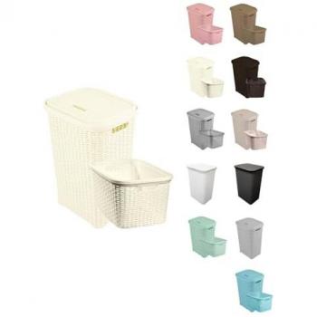 Cesto Marfil Rattan 60L para Ropa