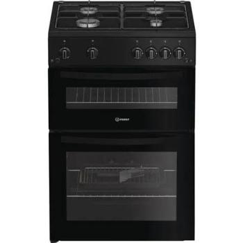 Indesit ITG6GB 60cm Twin Cavity Gas Cooker – Black