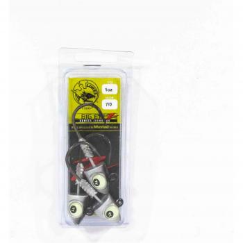 Tackle Tactics Silver Black Glow EyeZ Jig Head