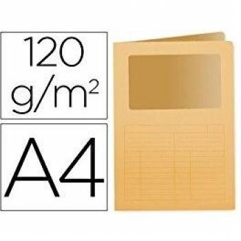 Q-Connect A4 Karton-Submappe orange mit Sichtfenster 120 g