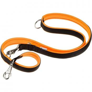 Fluomatic Duo Leash – Telescopic, Neon Orange, Italian Craftsmanship
