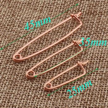 Rosa 100 Pack Alfileres de Seguridad con Broche Dorado
