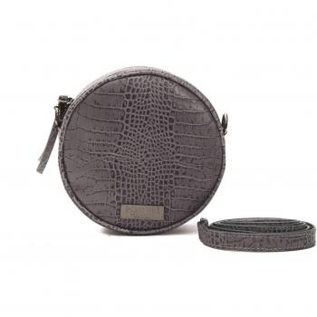 Pompei Donatella Grijs Lederen Crossbody Tas voor Herinnering