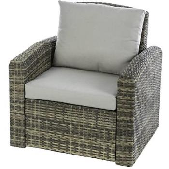 Sessel für Gartensitzgruppe Hesperide – Polyrattan Braun