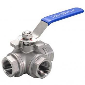 Stainless Steel 3-Way Ball Valve NPT Female Thread 3/4 1/2 SS304