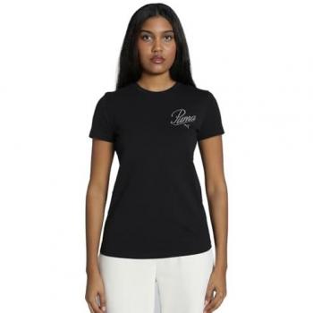 Polo esportivo Puma script nero M
