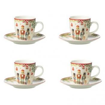 Ensemble de 4 tasses à café blanches