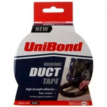 Unibond 1517009 Duct Tape Black 50mm x 25m