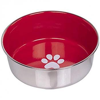 Edelstahl‑Futternapf Nobby Heavy Paw – 1,9 l – Rot & Anti‑Rutsch