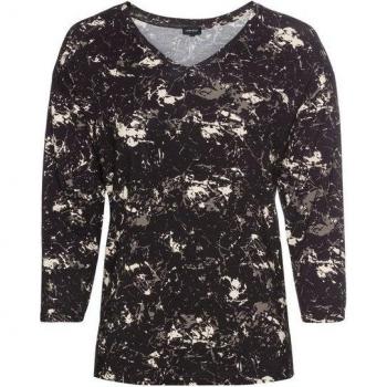 Laura Scott 3/4‑Armlänge Damenshirt – Lässiger Schnitt, Bedruckt, V‑Nacken