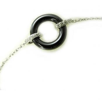 Pulsera de Plata 'Sissi' con Color Negro 11 mm