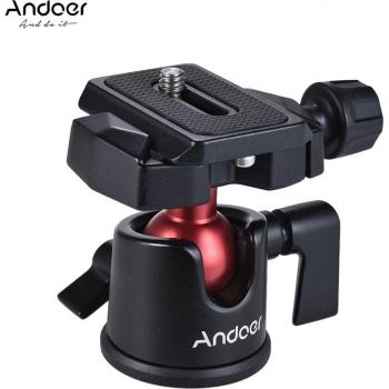 Andoer Tabletop Mini Ball Head Adapter for Nikon Sony Canon Cameras