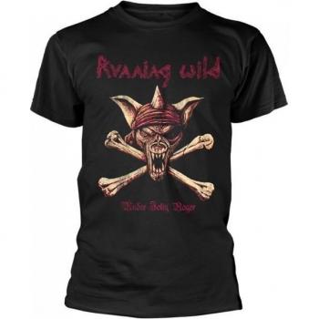 Running Wild Unisex Adult Jolly Roger Skull and Crossbones T-Shirt Size S