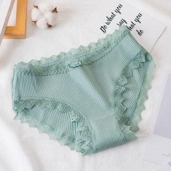 Bragas de algodón para menstruación con estilo japonés y flores