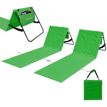 24MOVE® NATAL Strandmatte 2er Set, klappbar, grün