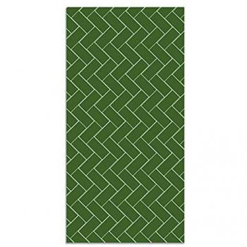 Alfombra Vinílica Antideslizante Mosaico Ladrillos Verde 300x200 cm
