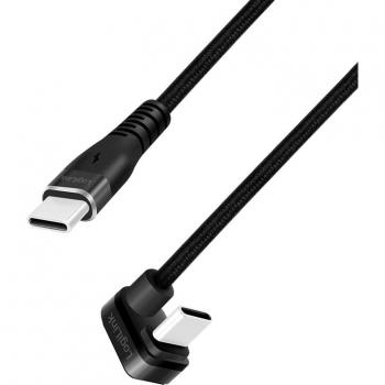 Cavo USB Tipo-C 1.00 m Angolare Nero