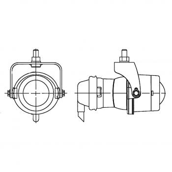 Micro DE Halogen-Arbeitsscheinwerfer 1GL 008 090‑211 – für CATERPILLAR