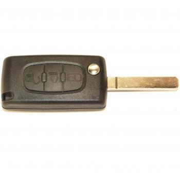Couvercle de Clé Citroën/Peugeot – Lame Fraisée 7 mm, 3 Boutons