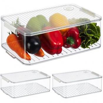 Contenitori per Frigo con Coperchio Trasparente