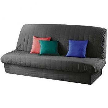Housse de clic clac Essentiel Beton 185 X 200 Déhoussable Synthétique