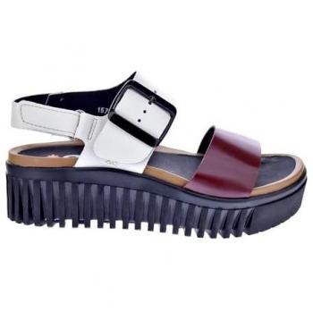 Sandalia de piel Brighton 1578 (37) con hebilla, 3-5cm, Casual
