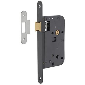 Serrure intérieure encastrable axe 60 mm noir