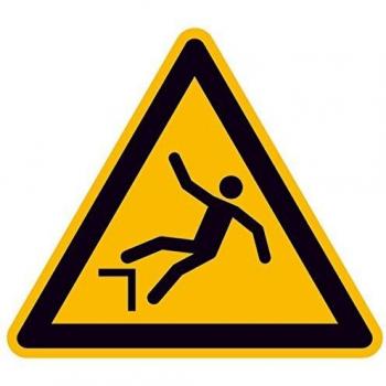 Warnschild »Achtung Absturzgefahr«