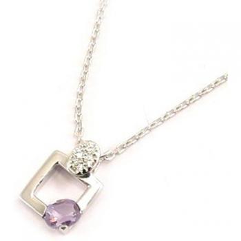 Altesse [L0168] – Lila „Scarlett“-Silberhalsband