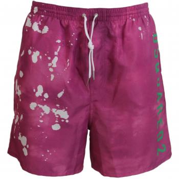 Dsquared² Pink Tie Dye Logo Swimwear Shorts
