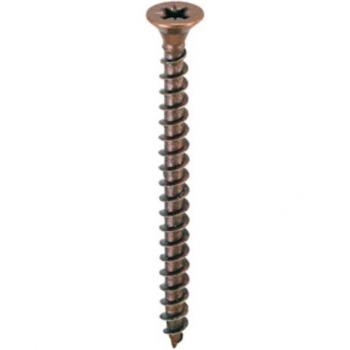 Ambrovit Bronzato Vite Truciolare 5x25 mm, Testa Piana & Svasata – 100 unità