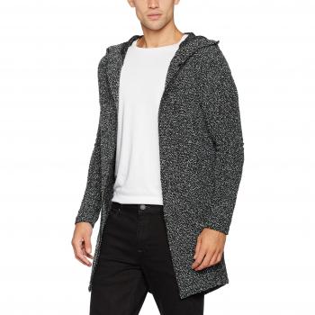 Young&Rich Men's Tunic Jacket Stylo Sports Hoodie, Black (Black 001), XL