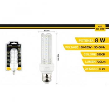 LED Lamp 3U E27 8W Bianco Freddo