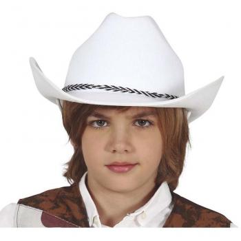 Sombrero de Vaquero Blanco para Niños de Fieltro