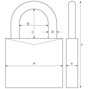 Titalium 64Ti/40mm Hänglås från ABUS (3 stycken)